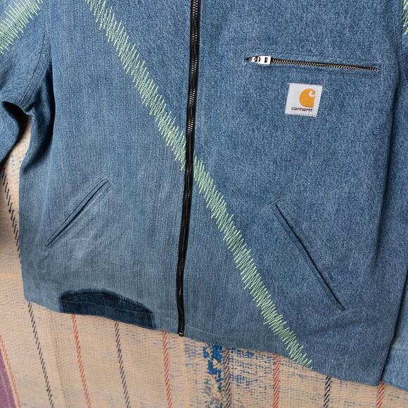 Custom upcycled carhartt detroit jacket - Picture 4 of 8